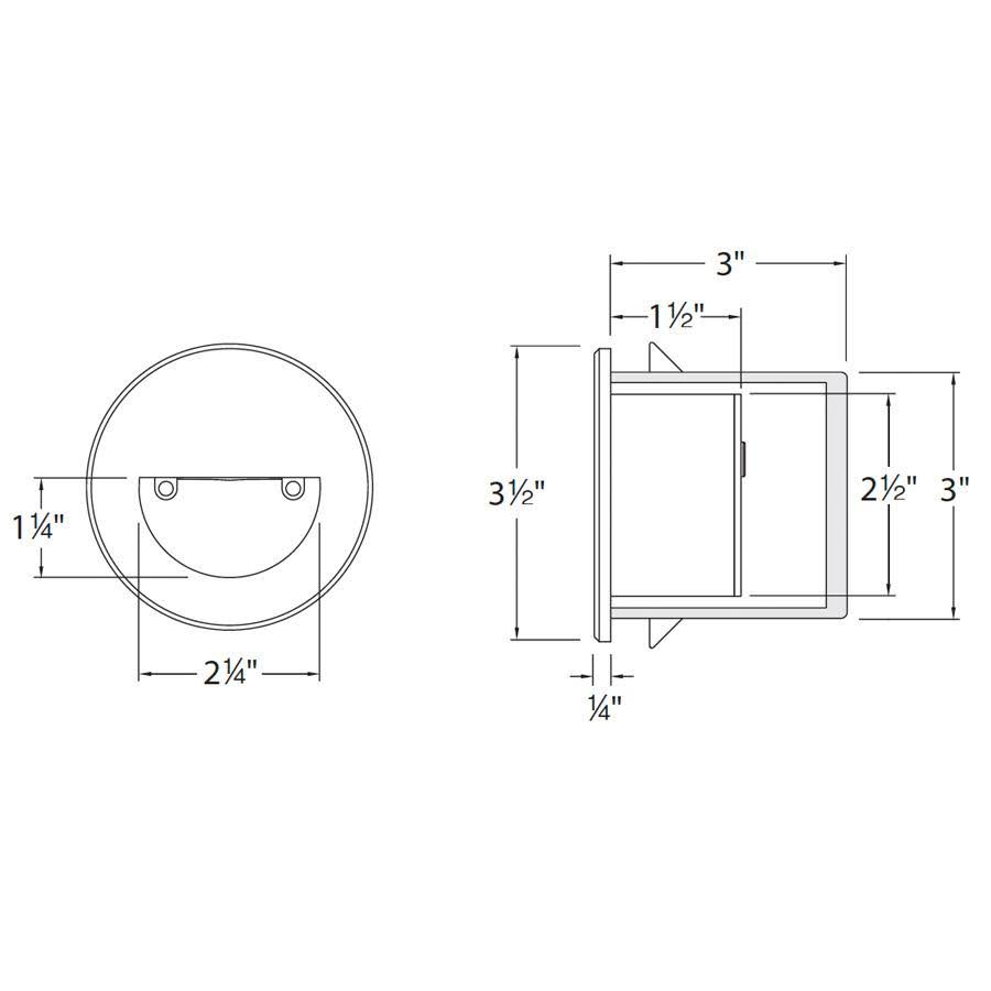 WAC Lighting WL-LED300-C-BZ Bronze LED Circular Step Light