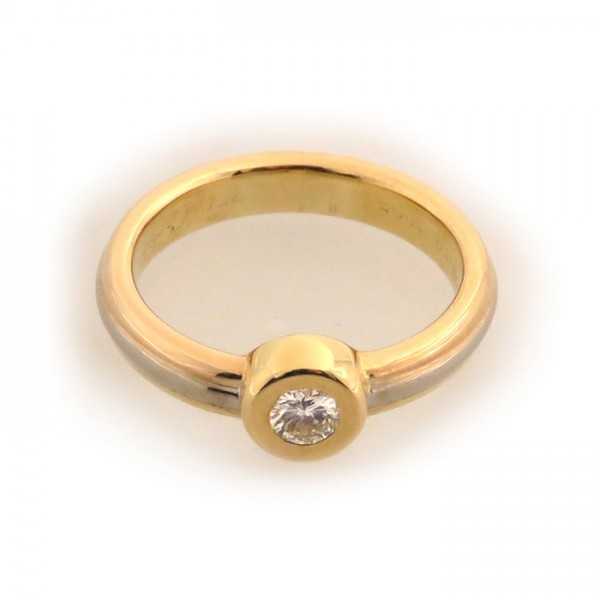 Cartier Monostone Diamond Ring K18YG Yellow Gold K18PG Pink Gold K18WG White Gold Ring Tri-Gold