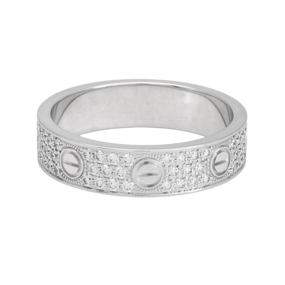 Cartier Love Sm Pave Ring 18K White Gold Diamond B4083400