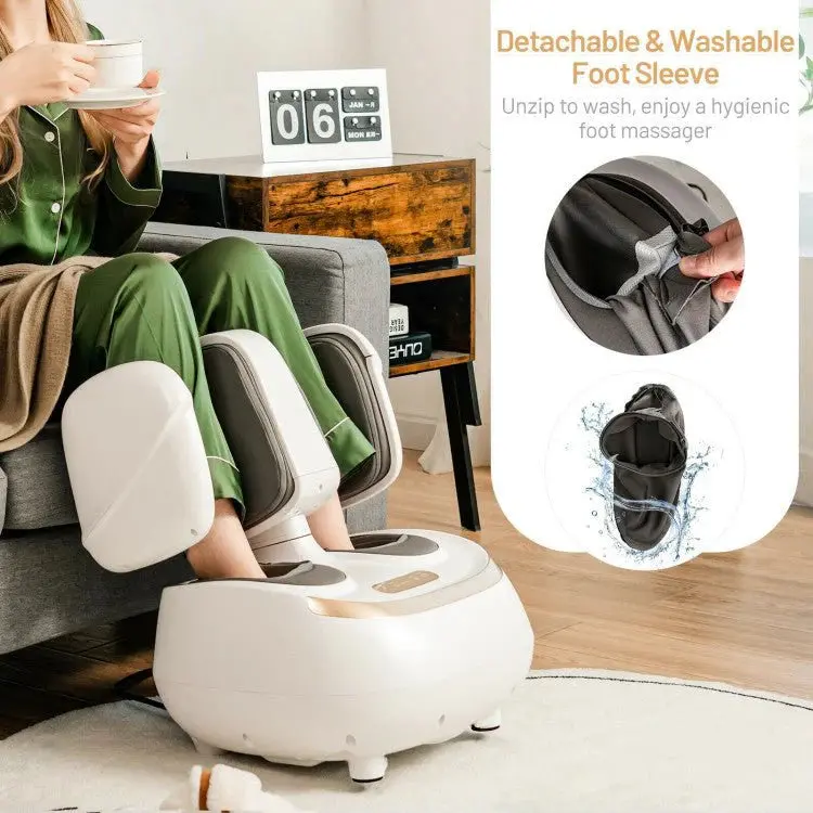 Premium Shiatsu Foot and Calf Massager with Adjustable Heat Therapy — 2-in-1 Relaxation Device