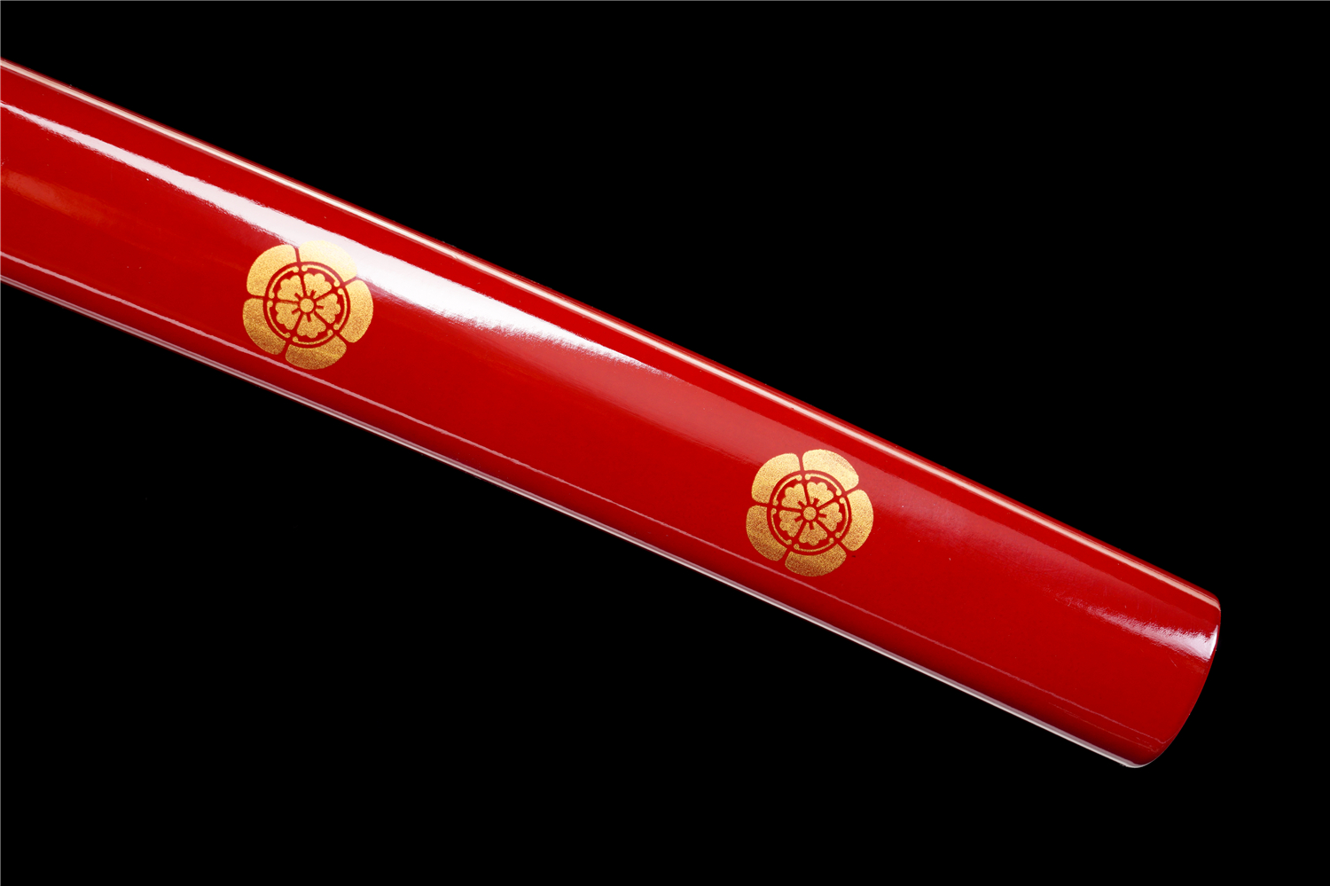 Handmade Katana High Carbon Purple Blade Alloy Tsuba Red Saya Full Tang