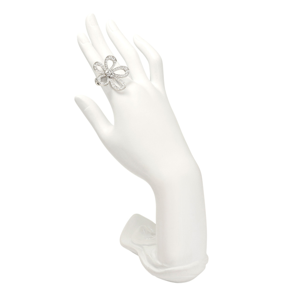 Van Cleef & Arpels Flower Lace Ring 18K White Gold Diamond VCARP05300