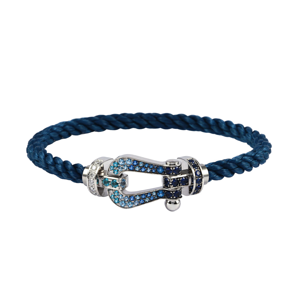 FRED Force 10 Bracelet 18K White Gold & Stainless Steel 0B0113-6B0232