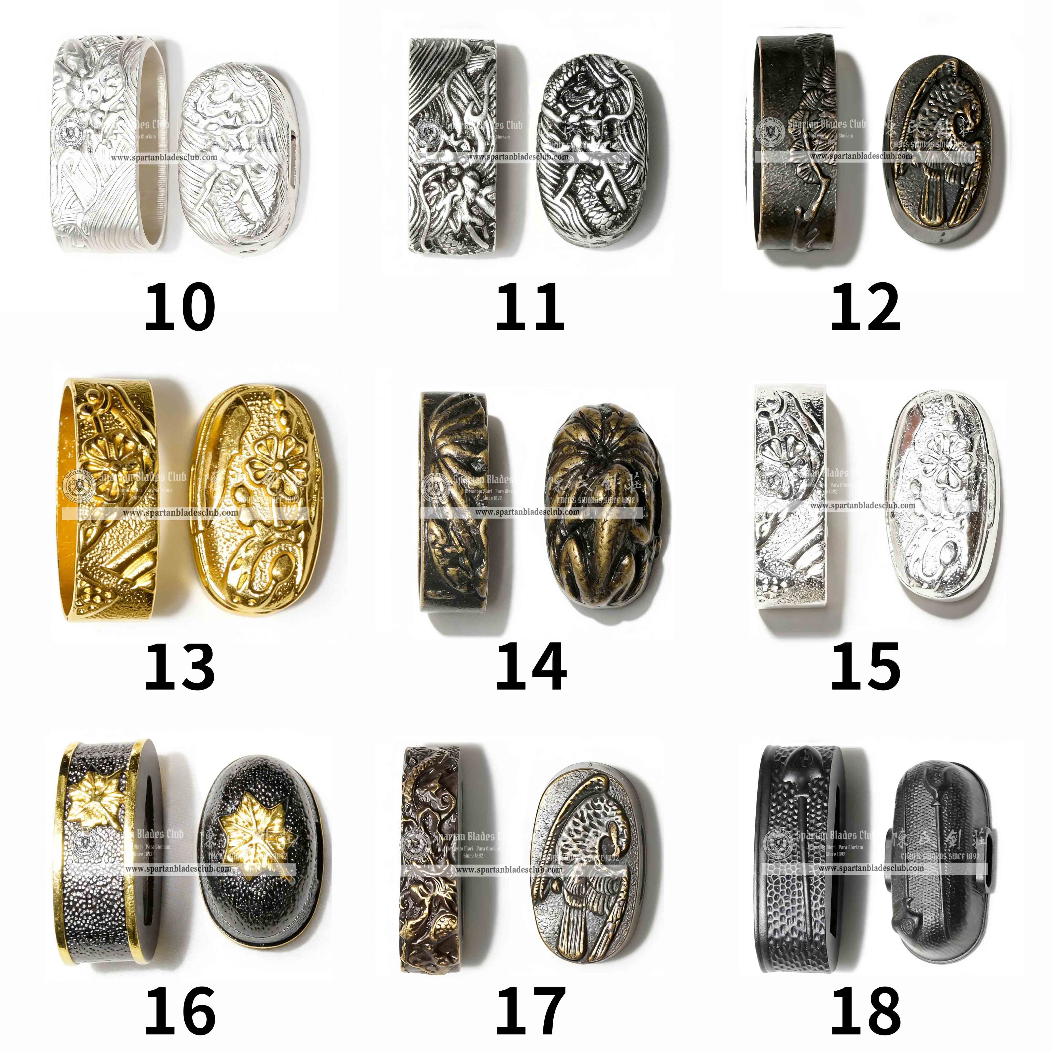 Custom Your Katana | Fuchi&Kashira | Spartan Blades Club | CHEN'S SWORDS 1892 - Spartan Blades Club - 陳氏劍莊1892