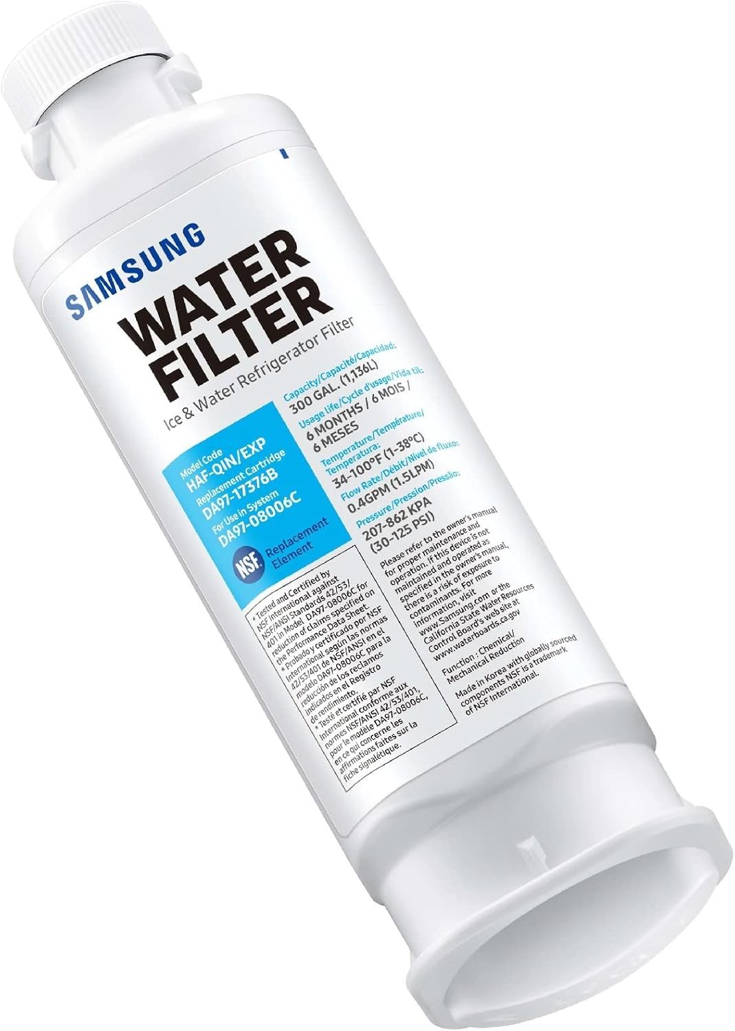 Genuine Filters for Refrigerator Water and Ice, Carbon Block Filtration for Clean, Clear Drinkin(Pack of 3)g Water