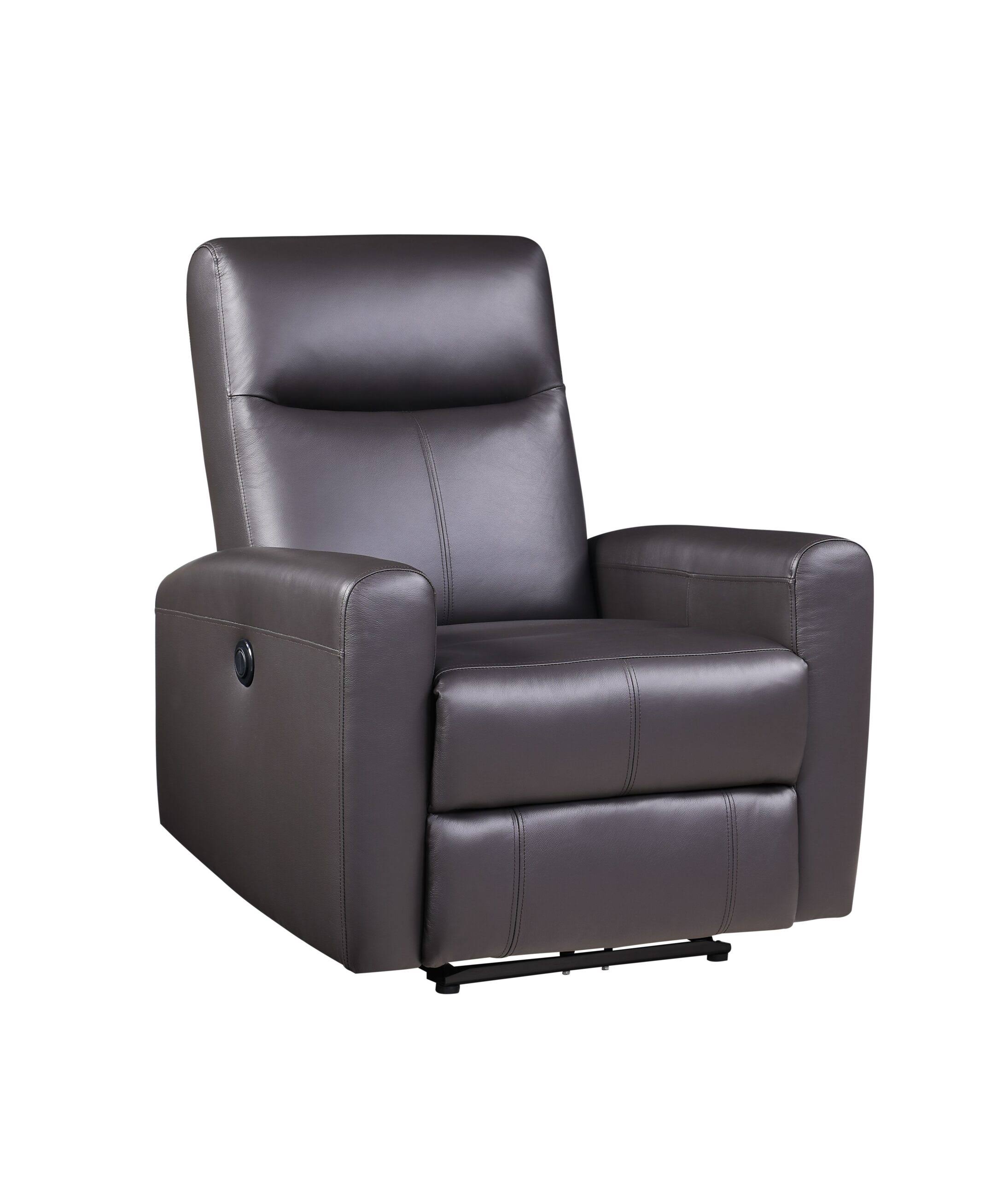 Acme Blane Power Motion Recliner, Brown Top Grain Leather Match