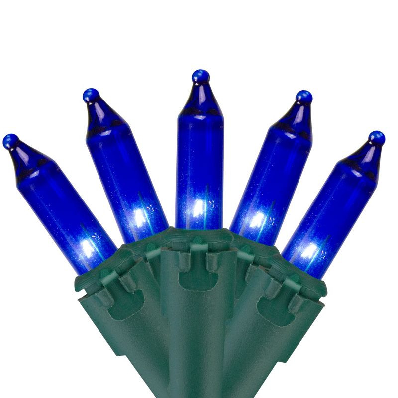 Northlight Mini Incandescent Christmas Lights - Blue - 10' Green Wire - 50ct