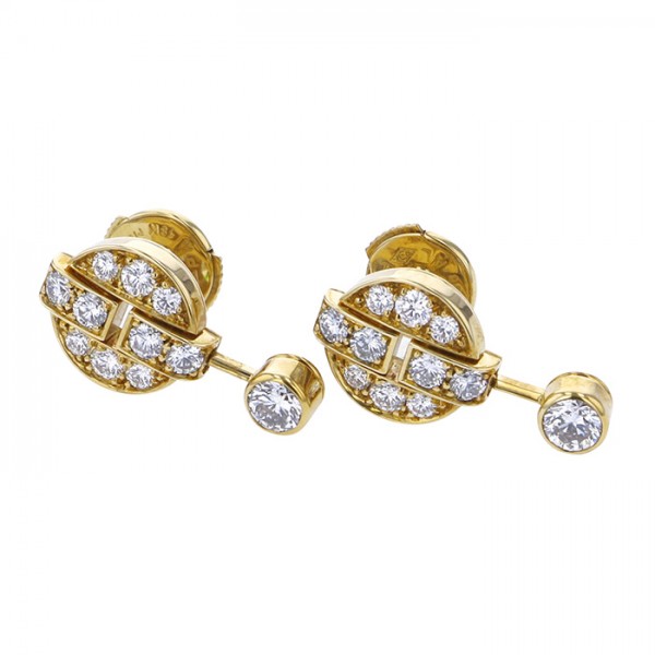 Cartier Imalia Diamond Earrings 18K Yellow Gold