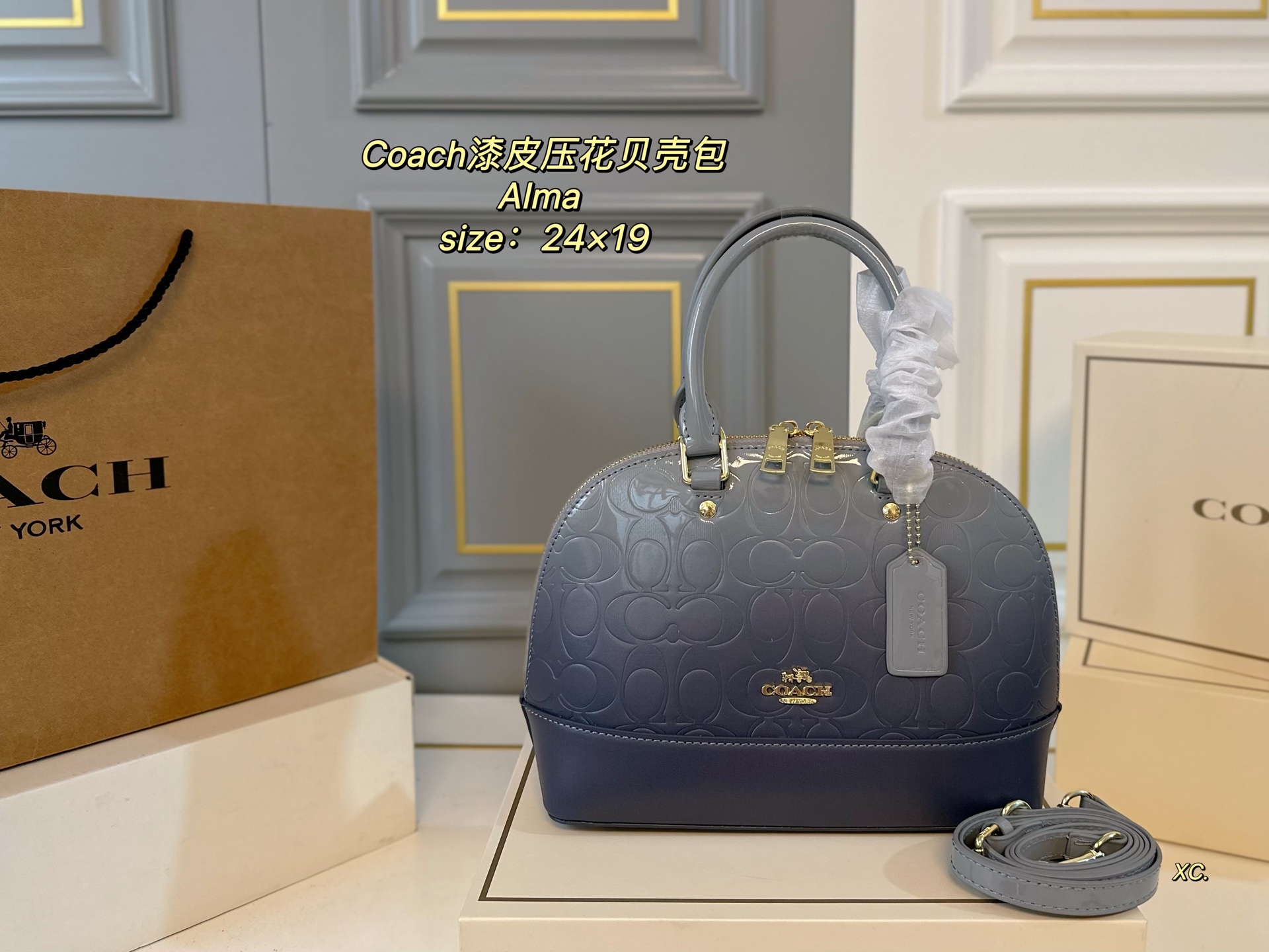 Louis Vuitton's new patent leather embossed alma shell bag - cnluxepick