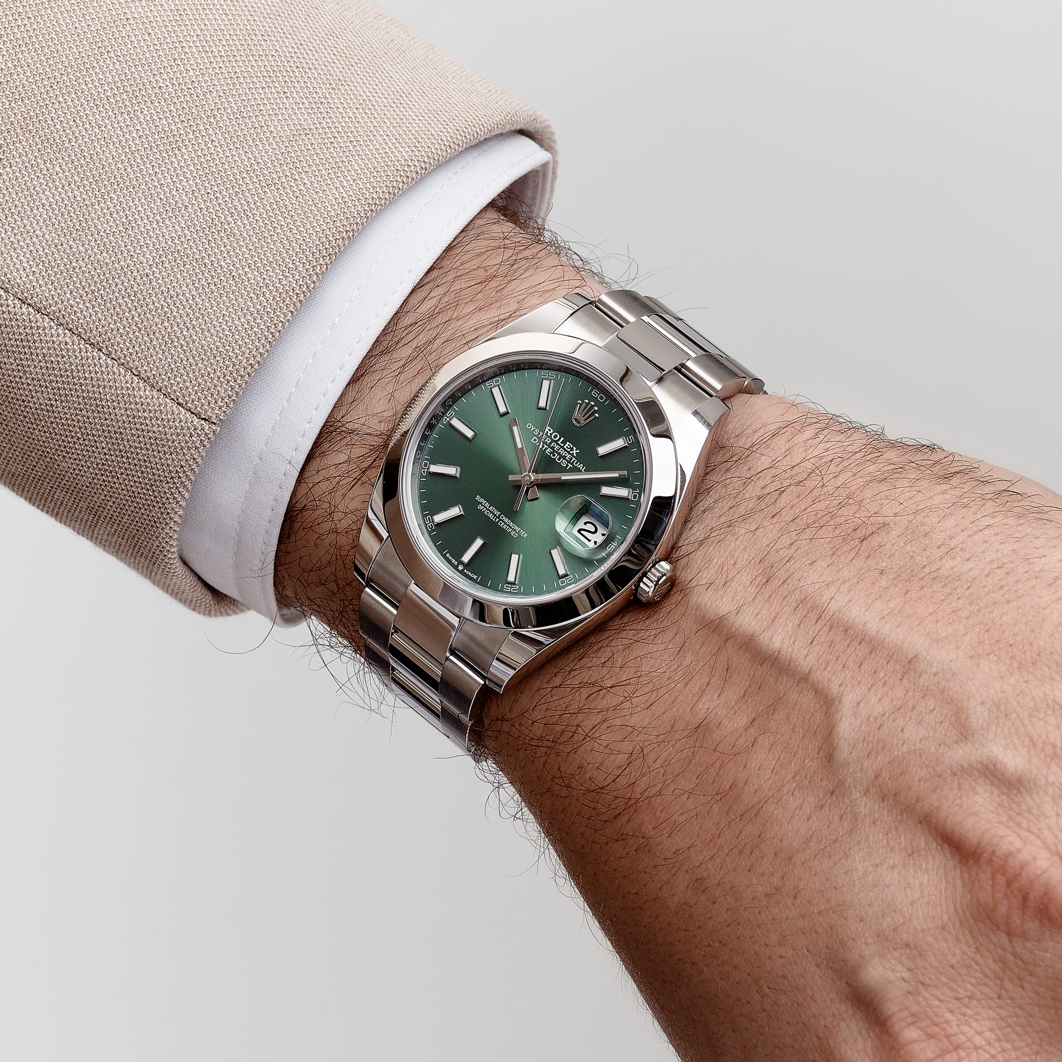 Rolex Datejust 41 126300 Stainless Steel Green Dial Oyster (2026)