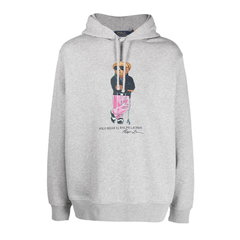 24 year Polo Bear hooded Ralph Lauren bear pullover hooded fleece sweatshirt - cnluxepick