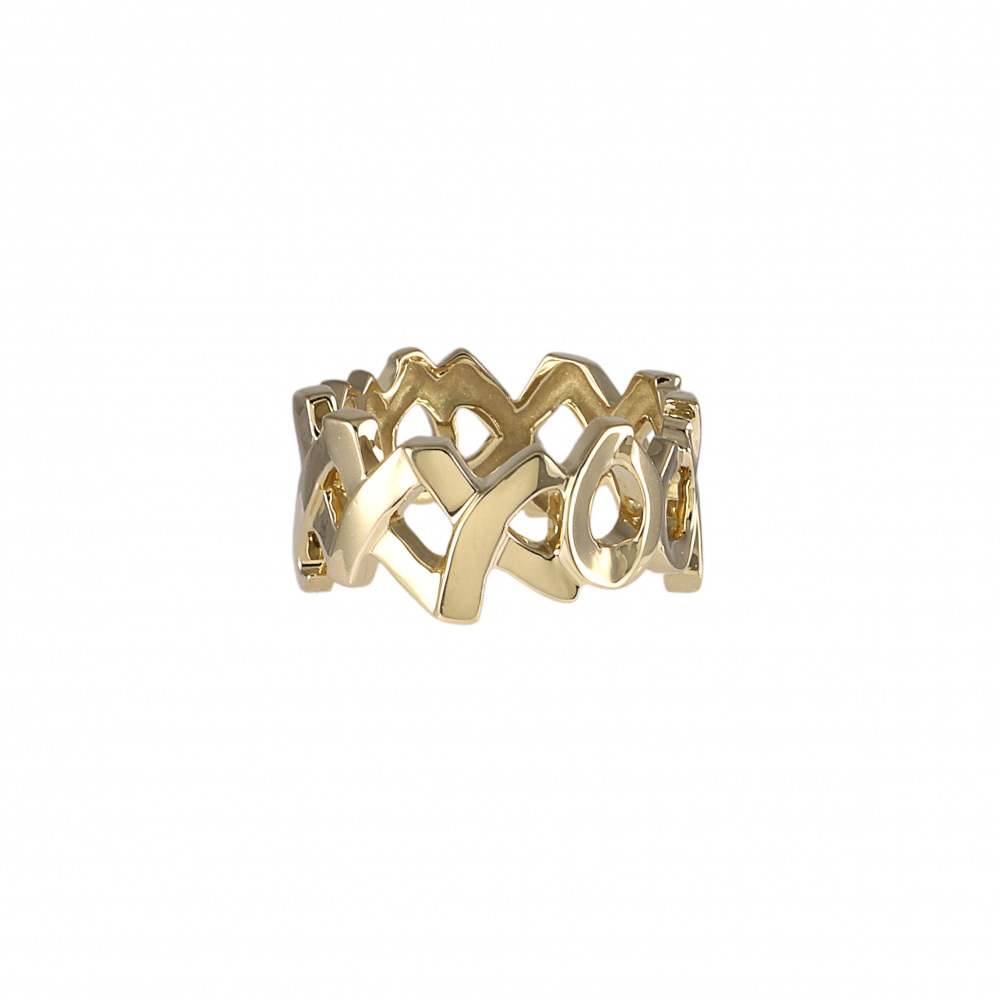 Tiffany & Co. Paloma Picasso Love Kiss Ring 18K Yellow Gold