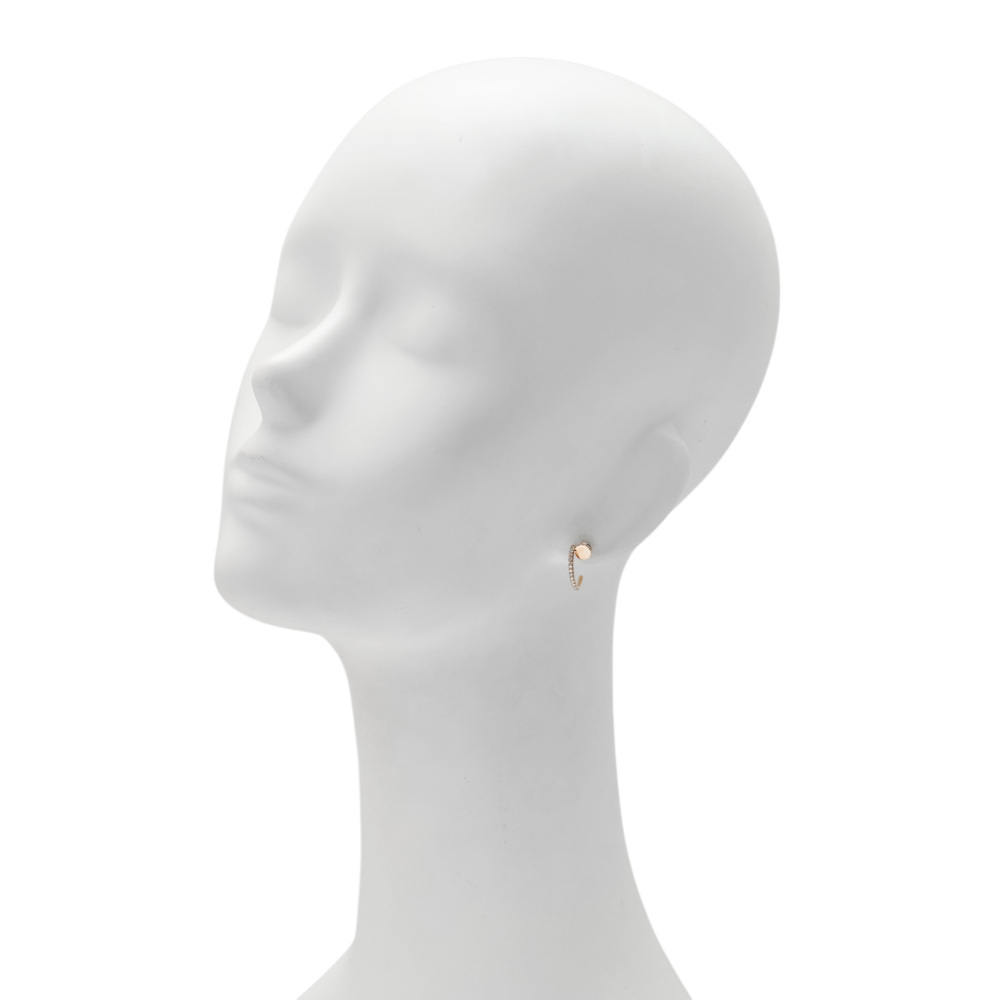 Cartier Juste un Clou Pave Earrings 18K Rose Gold B8301429