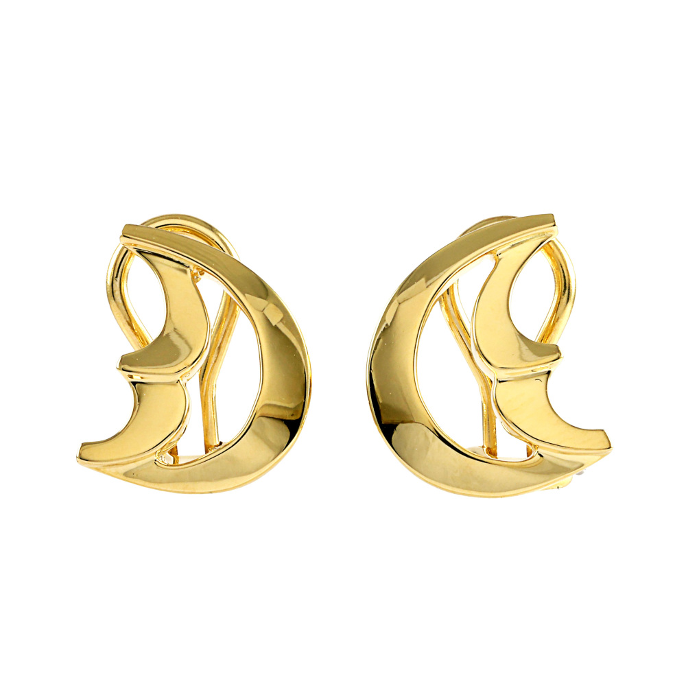 Tiffany & Co. Tiffany Paloma Picasso Crescent Moon K18YG Yellow Gold Earrings
