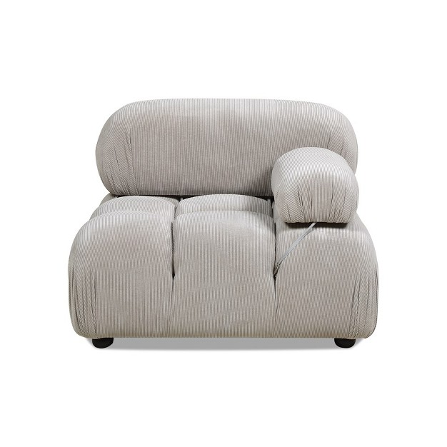 Jennifer Taylor Home Marcel 36 Inch Modular Modern Lounge Arm Chair Pebble Gray Corduroy