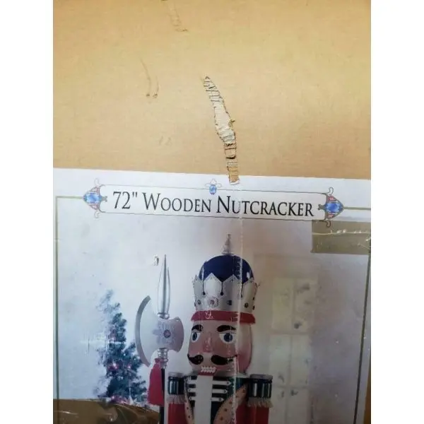 Retro 6-Foot Tall Wooden Nutcracker Duo – Classic Christmas Display Figures