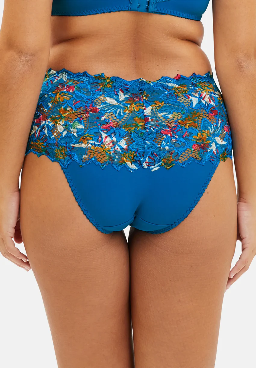Culotte Arum Mosaïc Imprimé Floral Bleu Mykonos