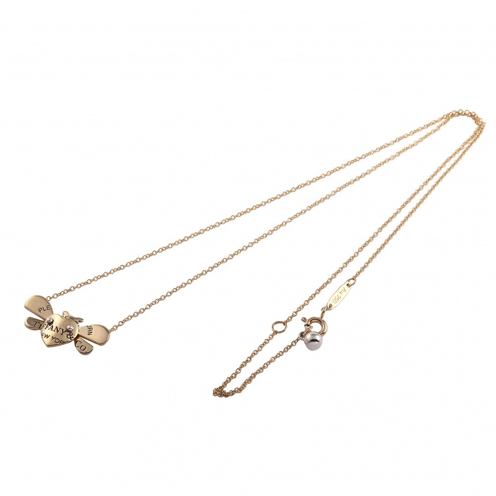 Tiffany & Co. Return To Love Bug Speed Necklace 18K Yellow Gold & Sterling Silver