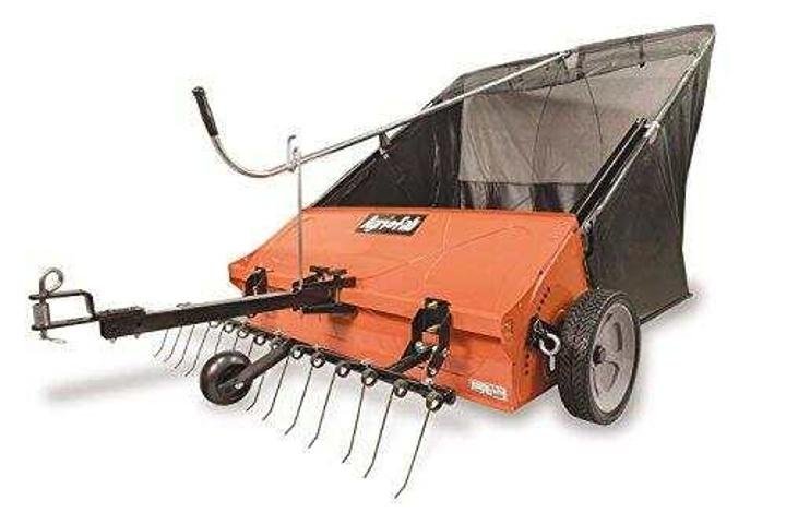 Lawn Sweeper, Black & 45-0343 Tine Dethatcher for All Tow Lawn Sweepers
