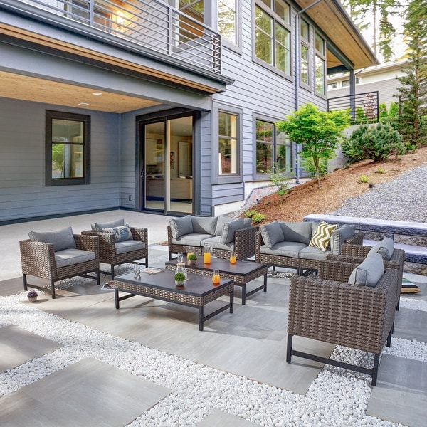 Patio Festival RightAngle 10Piece Outdoor Conversation Set