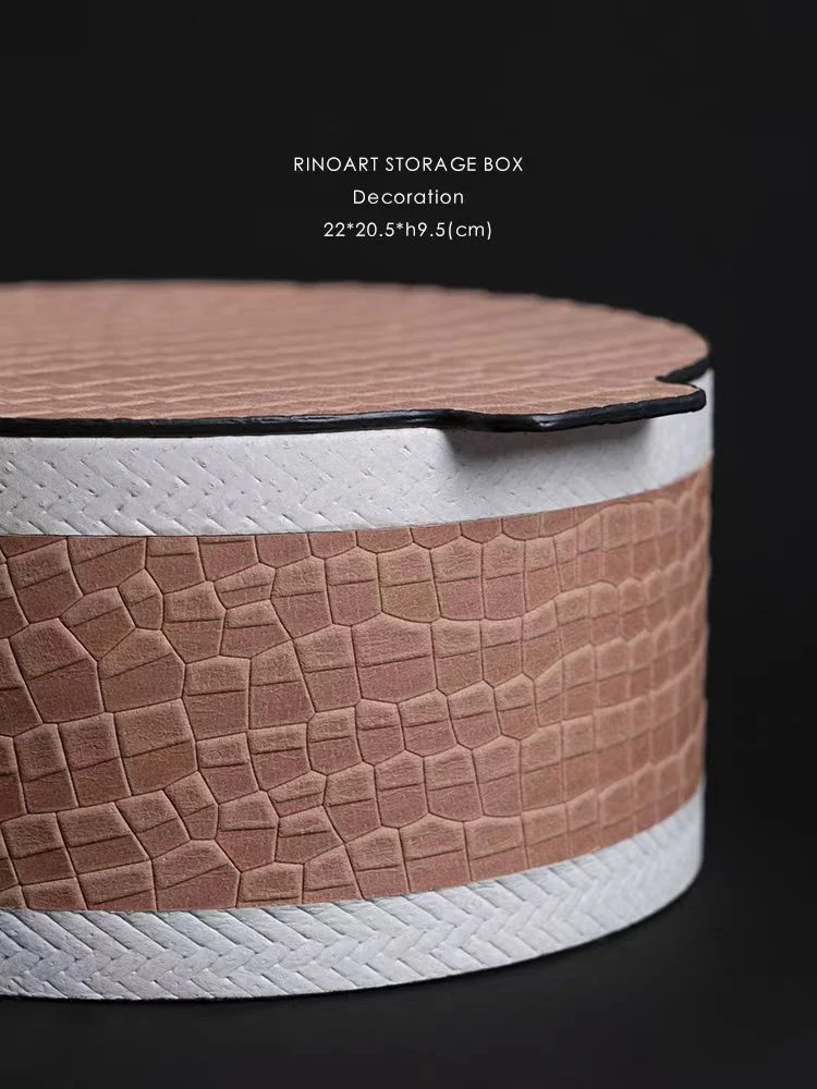 DC261 - Home Flip cover! HDeco series hand-made leather crocodile pattern jewelry box cloakroom storage box