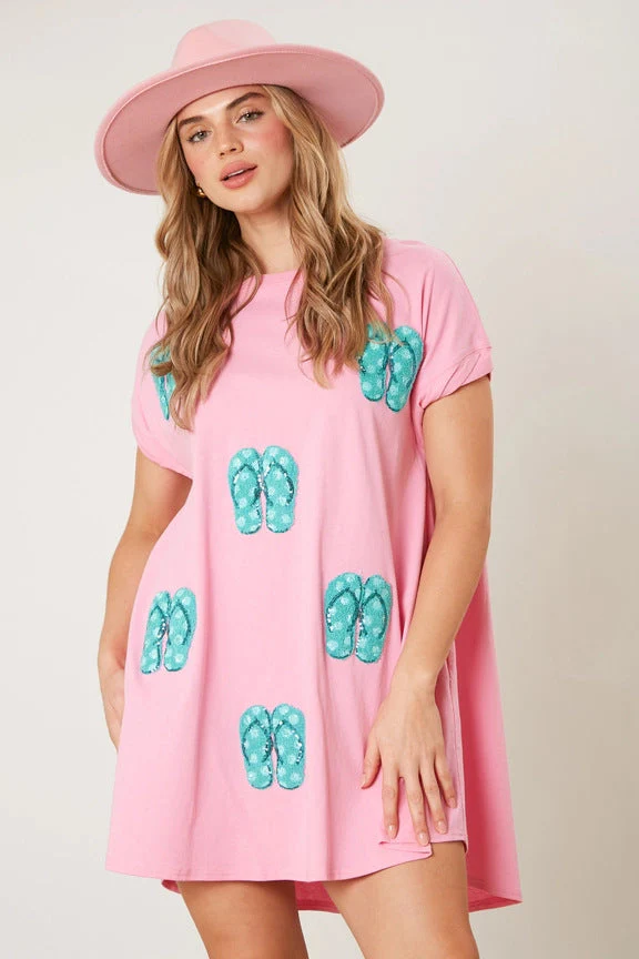 Sparkle Sequin Casual A-Line DressClistos