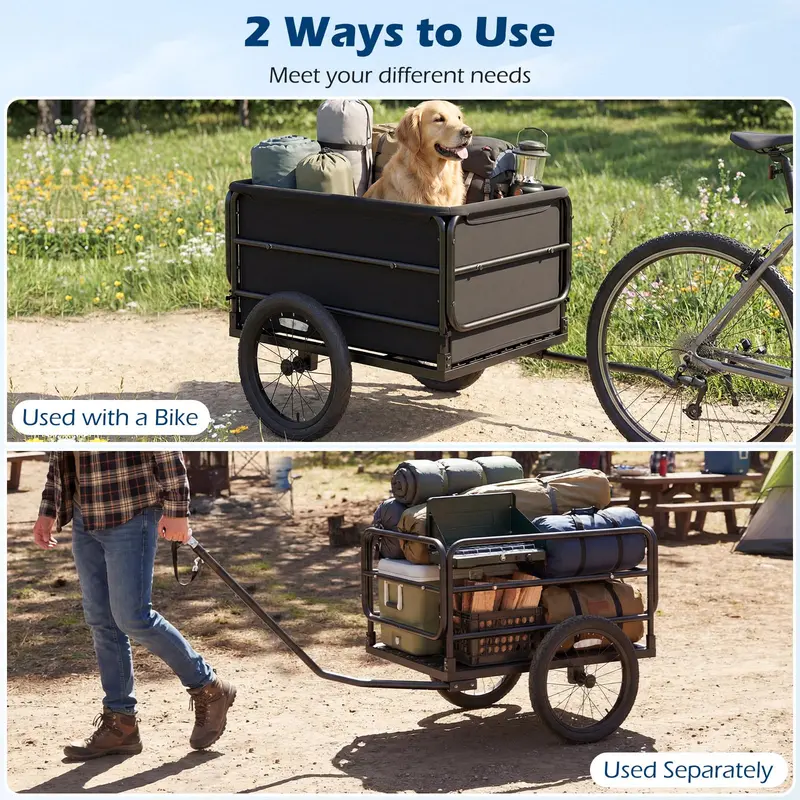 Three-Tier Rolling Utility Cart – Industrial-Strength Folding Tool Trolley with 330 LB Capacity