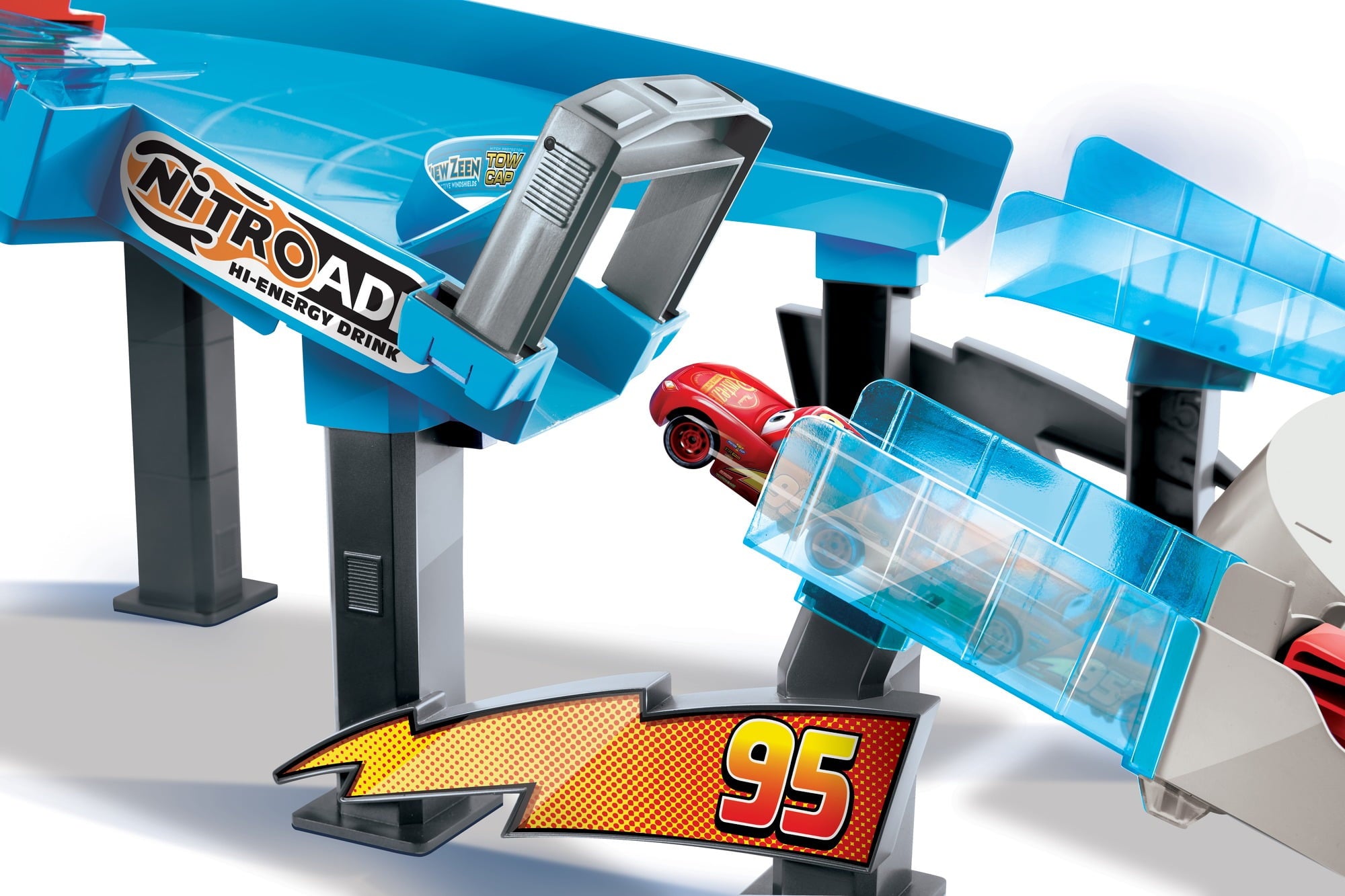 Disney and Pixar Cars Rusteze Double Circuit Speedway Playset with Lightning McQueen Toy Car