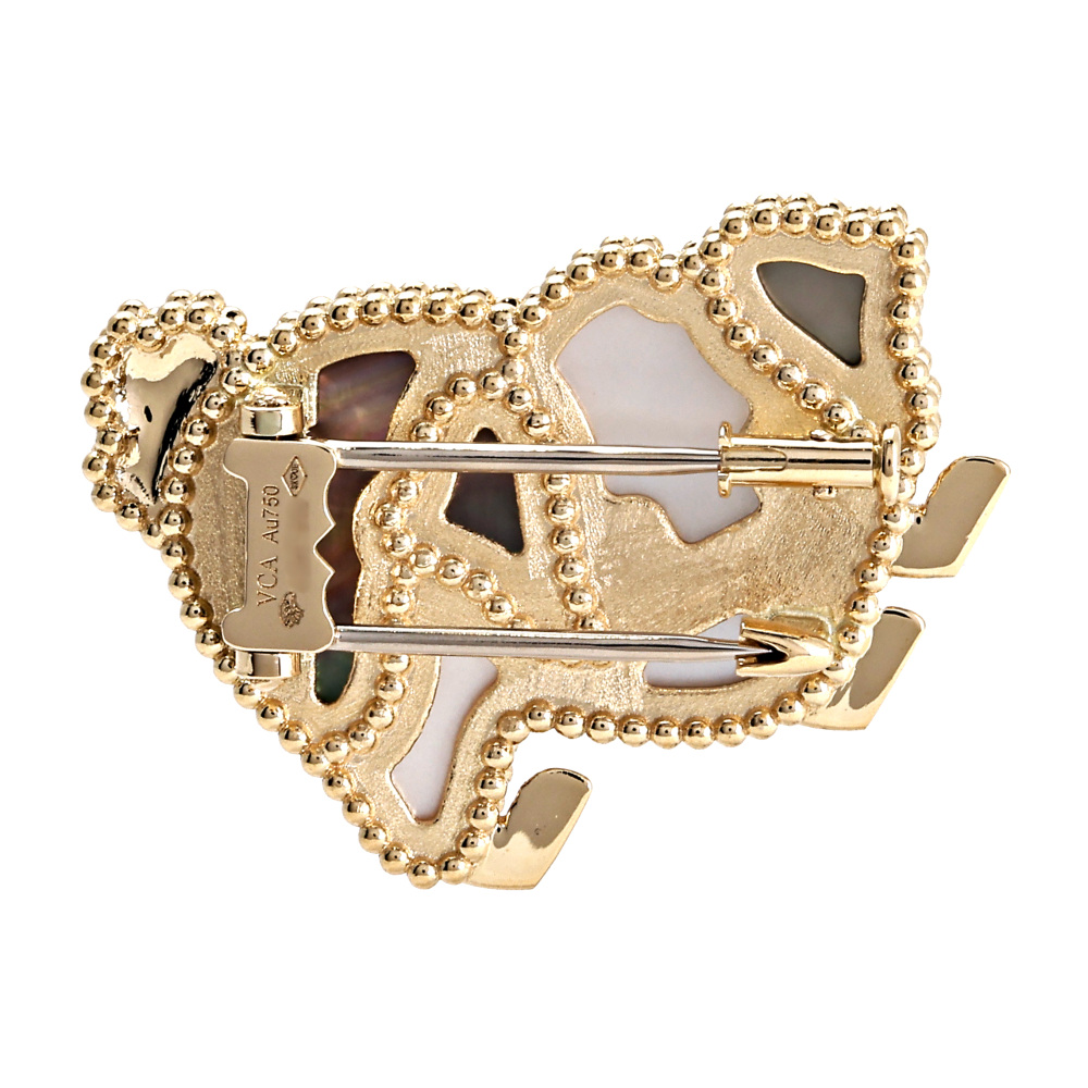 Van Cleef & Arpels Lucky Animals Bichon Friese Clip 18K Yellow Gold VCARP9RV00