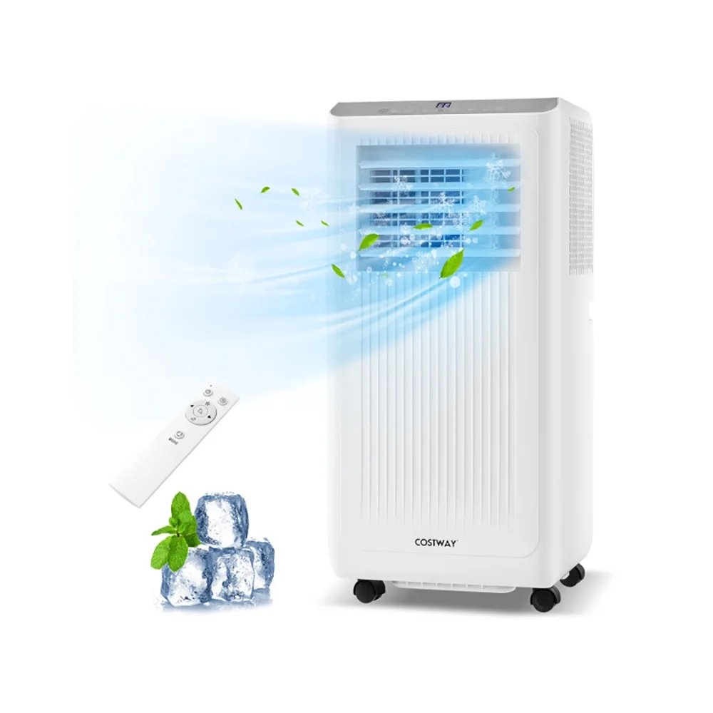Kepooman Small Air Conditioner Portable,Portable AC,8000 BTU Portable Air Conditioner 3 in 1 AC Unit Fan and Dehumidifier for Rooms up to 250 Sq FT-White