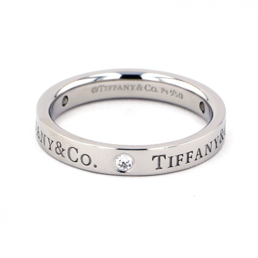 Tiffany & Co. Tiffany Band Ring PT950 Ring Platinum Diamond
