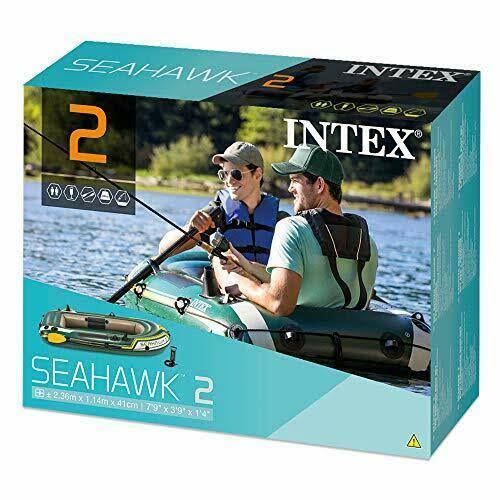 Intex Seahawk 2, 2-Person Inflatable Boat Set with French Oars and High Output