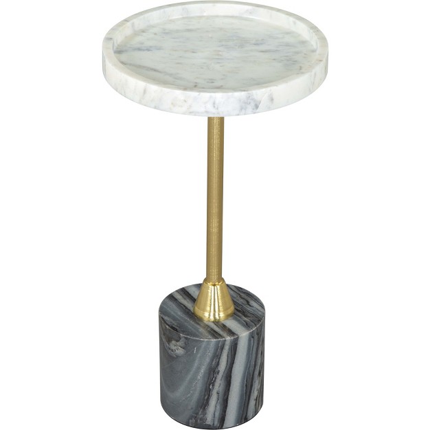 Brayan Side Table Marble White Zm Home