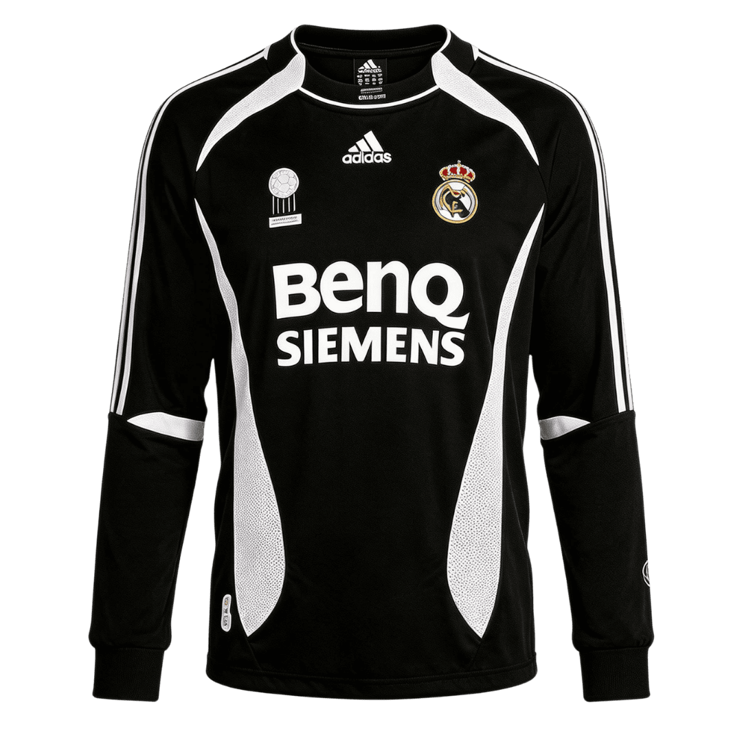 Retro Soccer Jersey SERGIO RAMOS #4 Real Madrid Away Long Sleeve 2006/07