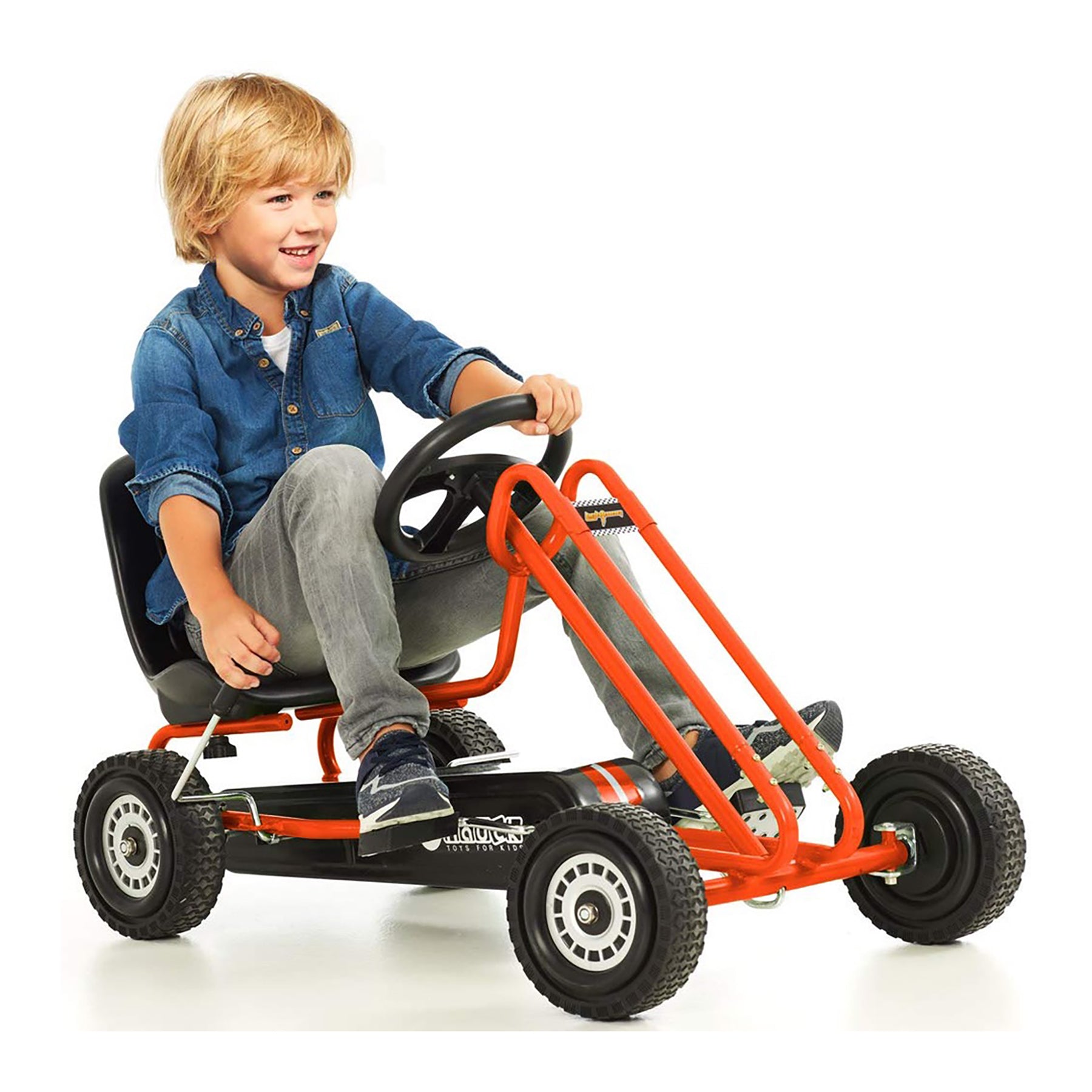 Hauck Lightning Pedal Go Kart Car Ride On Toy with Adjustable Seat