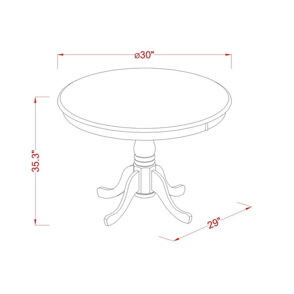 East West Furniture EDPB3-OAK-C 3 Piece Counter Height Table and 2 Chairs Set