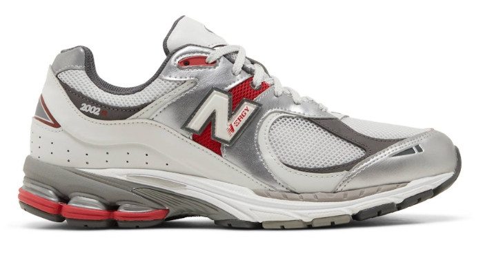 New Balance 2002R Silver Metallic Team Red M2002RLB Casual Running Shoes