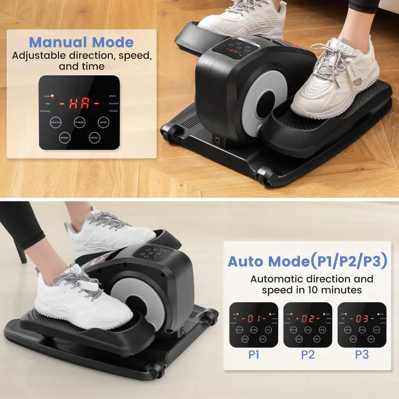 Under-Desk Electric Elliptical – Quiet Seated Pedaler with Digital LED Monitor & Resistance Control
