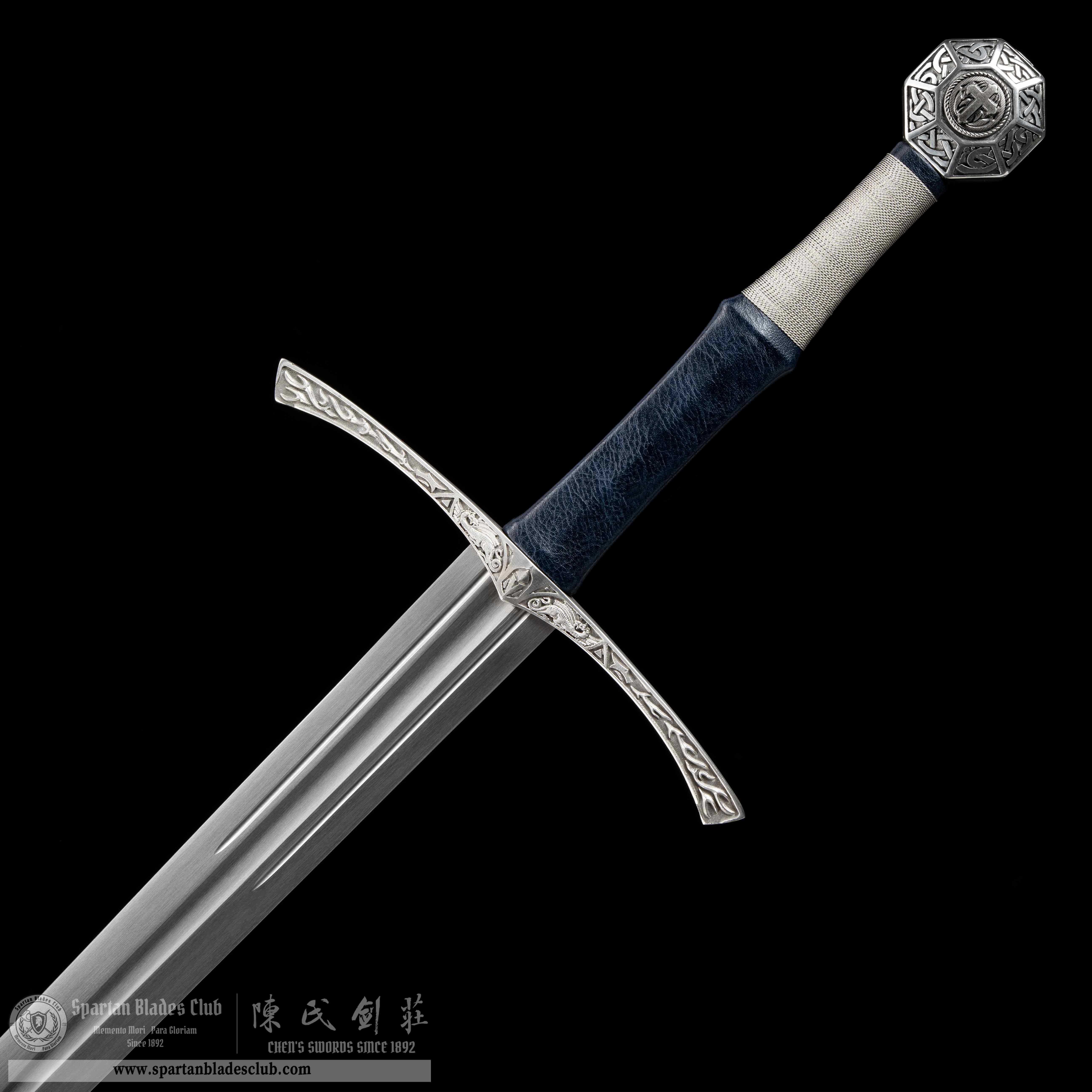 HJ02 | Crimson Oath Longsword | European Sword | Medieval Two-Handed Longsword | Spring Steel | Blue | Battle-Ready | Full-Tang | Spartan Blades Club (陳氏劍莊 CHEN’S SWORDS 1892) - Spartan Blades Club - 陳氏劍莊1892