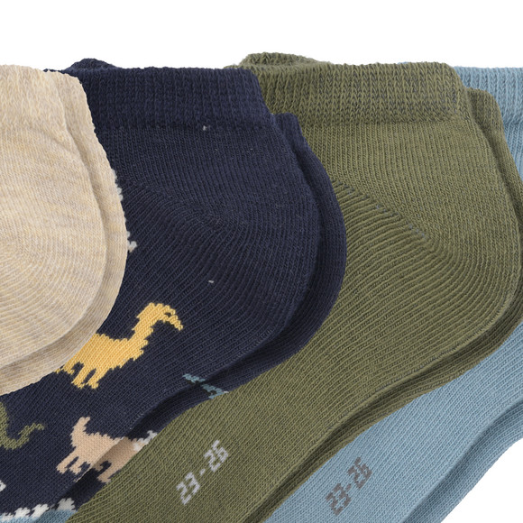 Topolino 4 Paar Jungen Sneaker-Socken mit Dino-Motiven