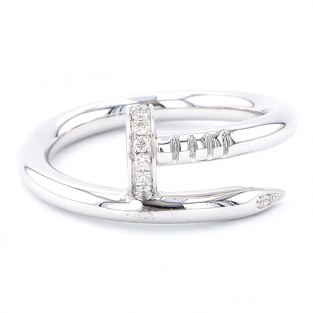 Cartier Juste un Clou Ring 18K White Gold Diamond