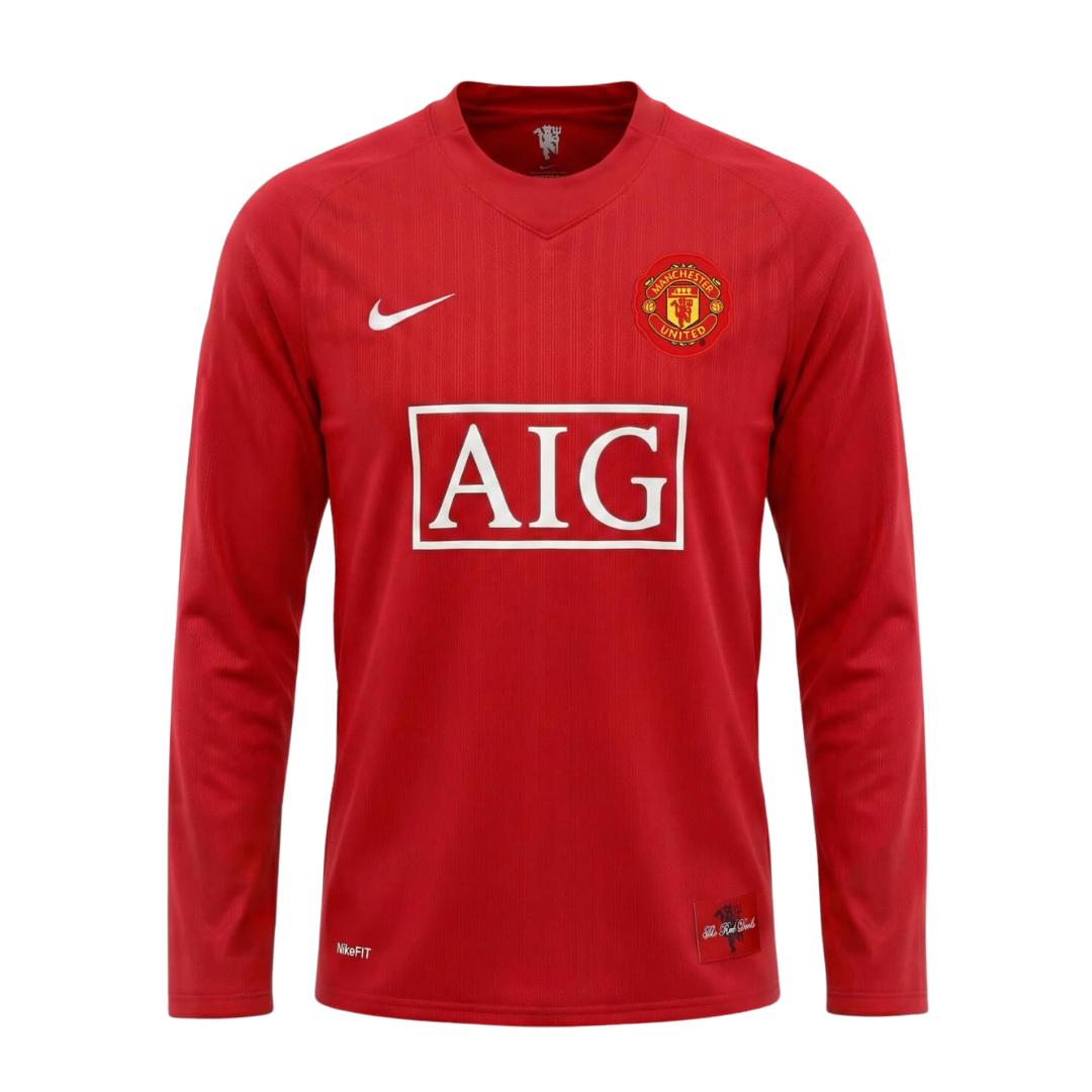 Retro Soccer Jersey RONALDO #7 Manchester United Home Long Sleeve 2007/08