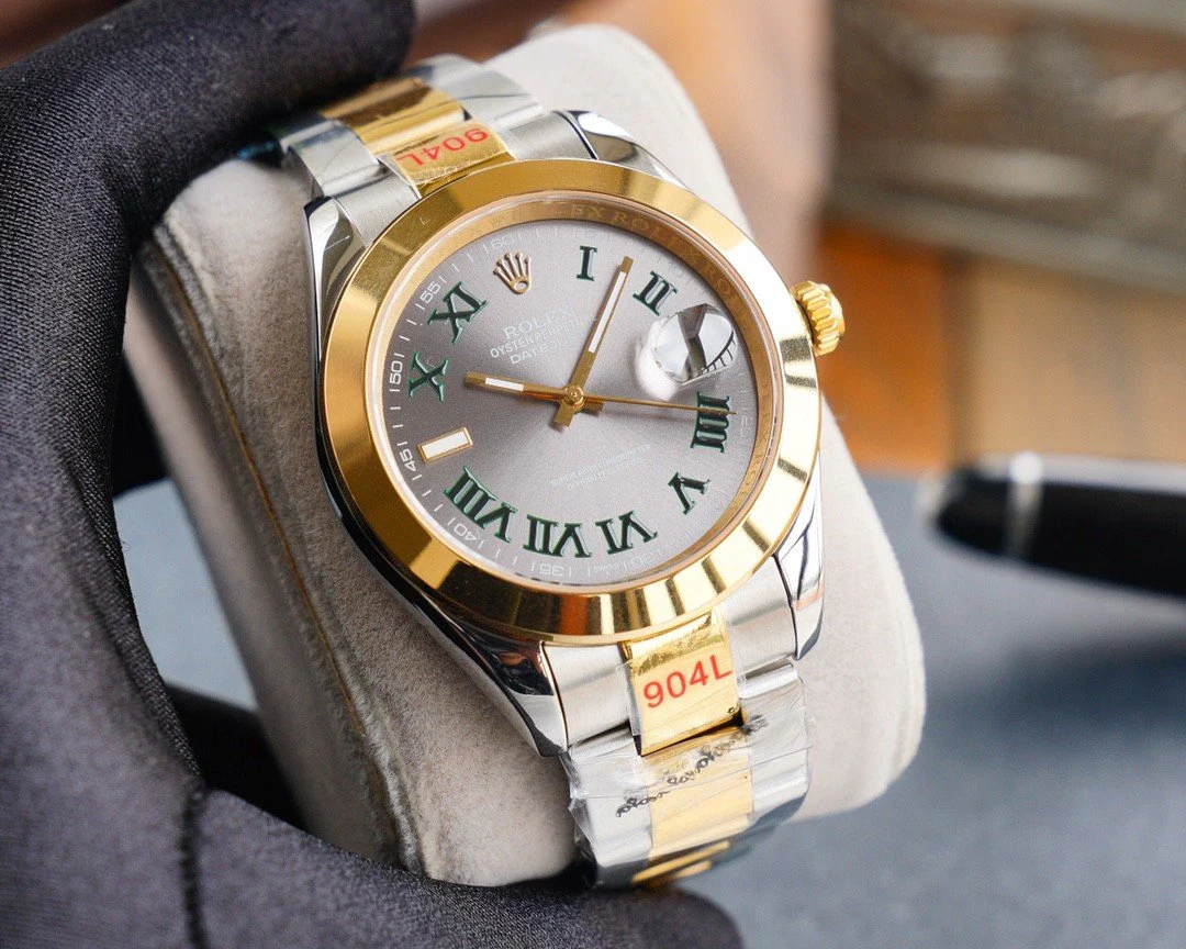DATEJUST 41MM SMOOTH BEZEL WIMBLEDON DIAL