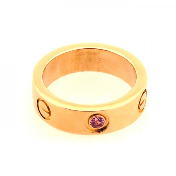 Cartier Love Ring 18K Rose Gold Sapphire