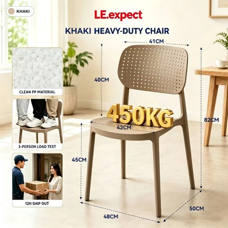 Dining Chair Plastic Stool Simple Chair Kerusi Makan Cafe PP Stool Stacked Household Thickened Stools Creative Chair