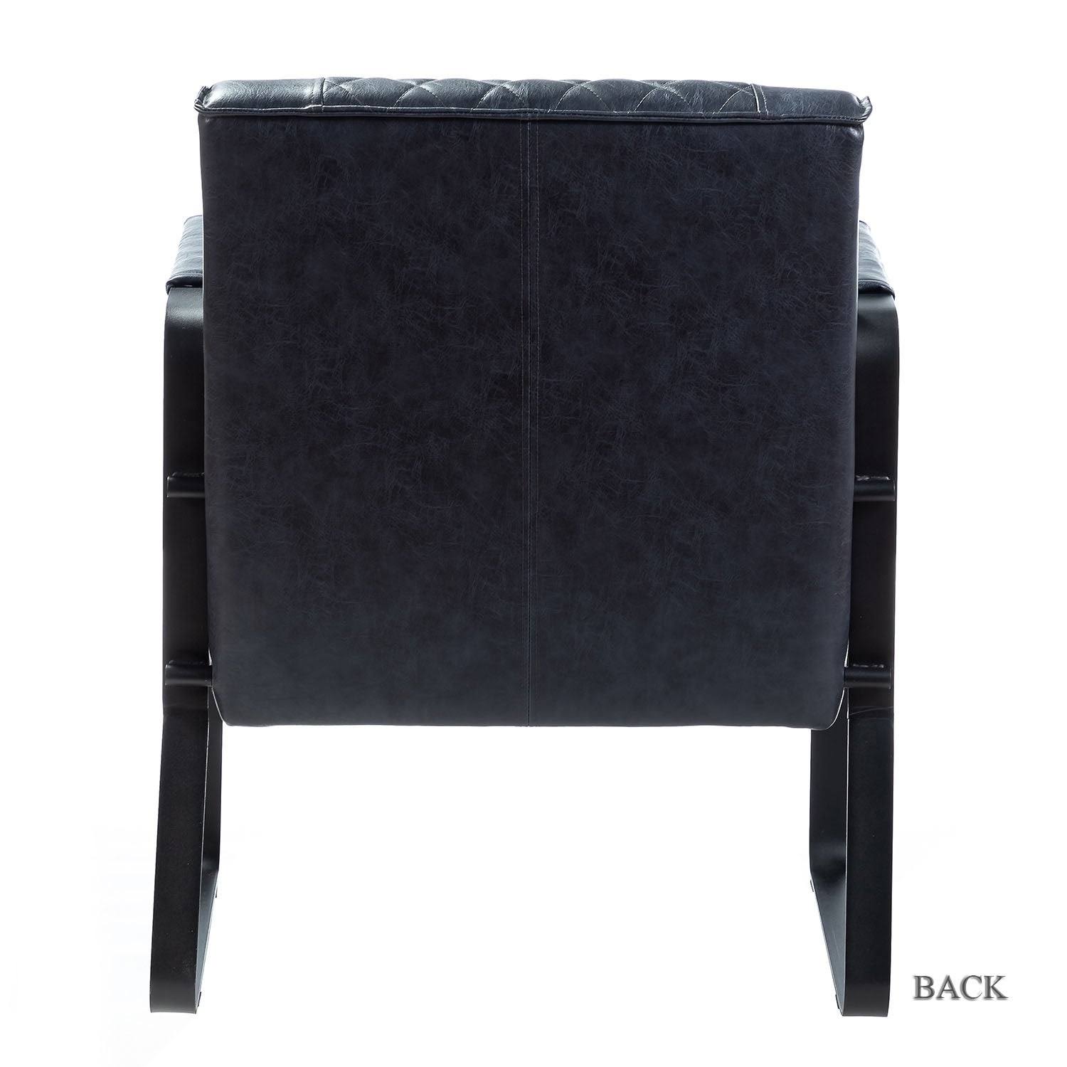Lagash Lesuire PU Chair with Tufted Back - Blue