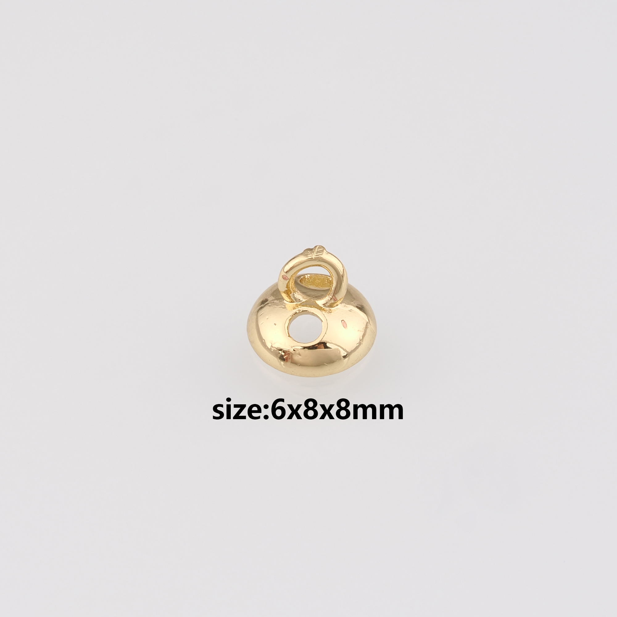 18K Gold Filled Round Bead Caps,Bead Caps for Bracelet Jewelry Necklace Making Supply