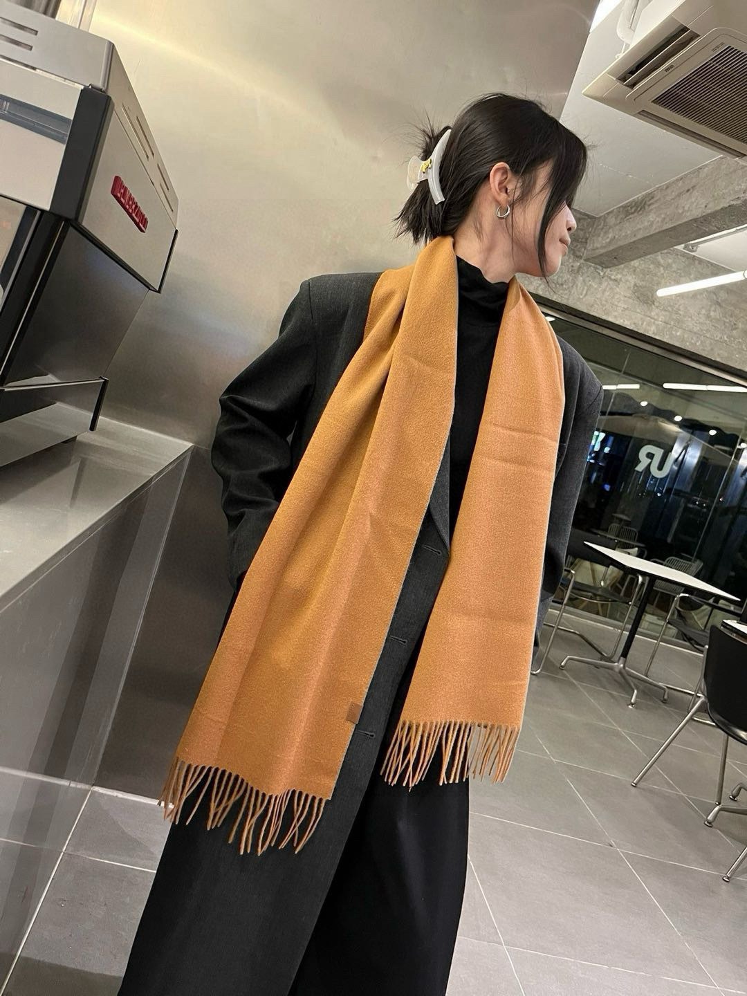 Loewe Mohair Scarf Solid Camel For Women 180cm