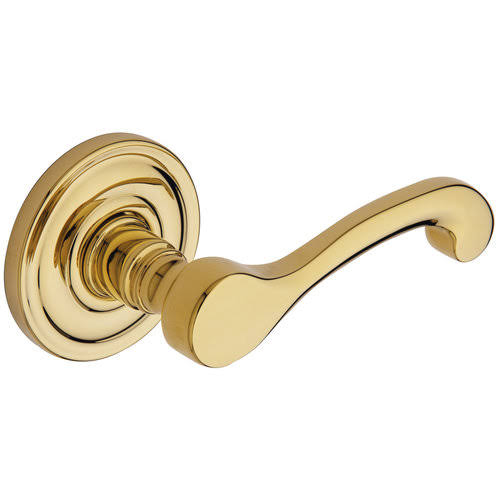 Baldwin 5445V.LMR Individual Classic Estate Lever Without Rosettes Satin Brass and Brown