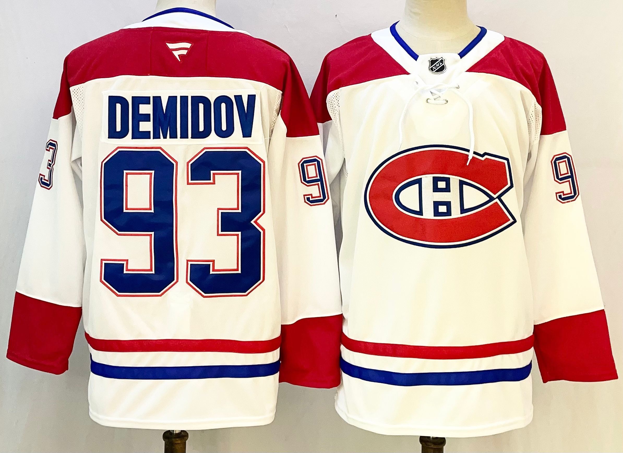 Men's Montreal Canadiens Ivan Demidov #93 Fanatics White Breakaway Player Jersey